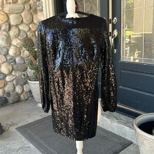 Black sequin dress